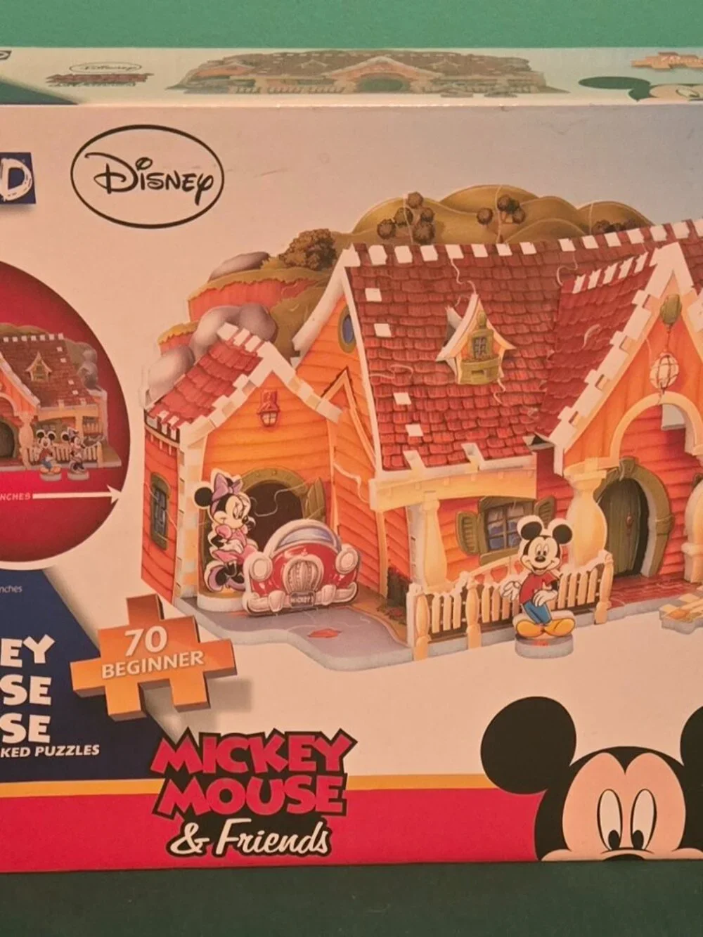 Mickey Mouse House 3D Puzzle  70-Piece Beginner Disney  Foamed Back Puzzle